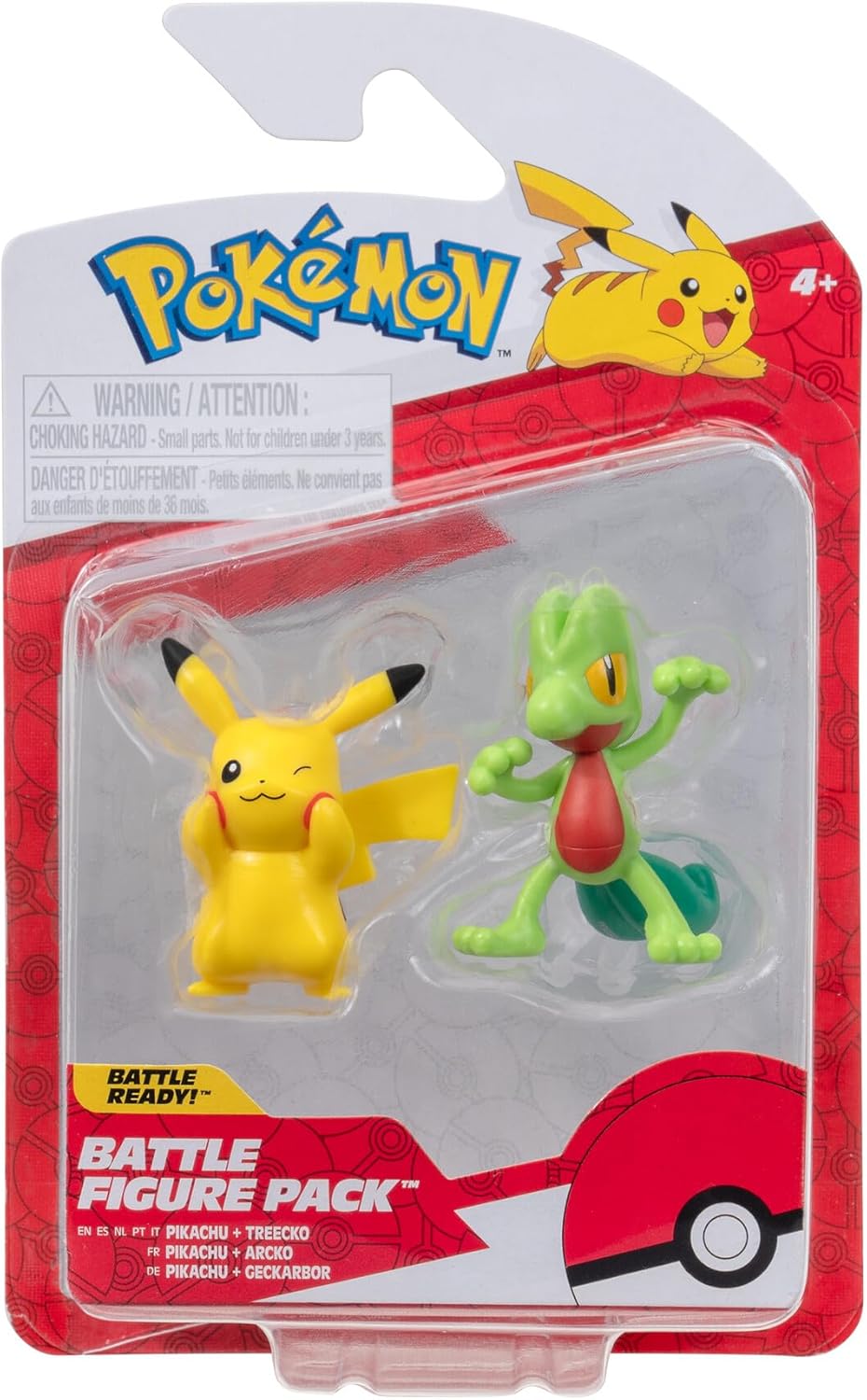 Pokémon Battle Figures Pack: Pikachu and Geckabor, 2 Detailed Figures