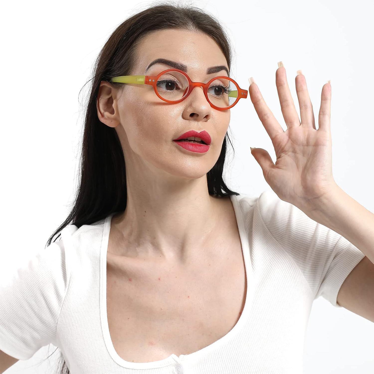 KoKoBin 4-Pack Mini Small Round Reading Glasses Comfortable Readers for Women and Men (Multicoloured, 1.00, multiplier_x) - Image 5