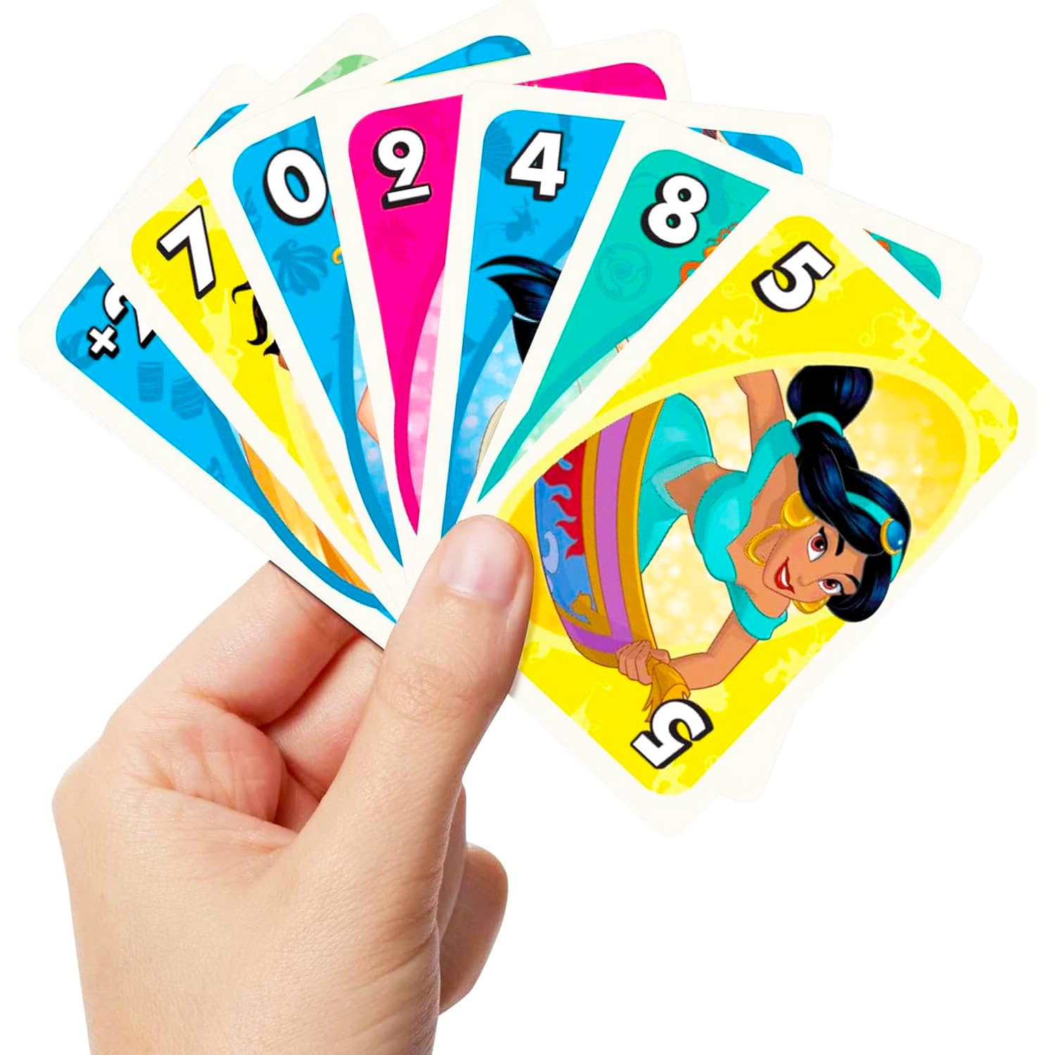 Mattel UNO Karten für Mädchen Set – Bundle mit Disney Prinzessin, Stich, Barbie UNO Karten für Kinder plus Aufkleber, Disney Prinzessin, Stich, Barbie-Aktivitäten für Kinder, Familienspielabend