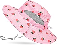 Vista 26 de Sombrero de sol para niñas de 2 a 8 años de malla con protección UV, sombrero de playa plegable para niñas de 2 a 8 años
