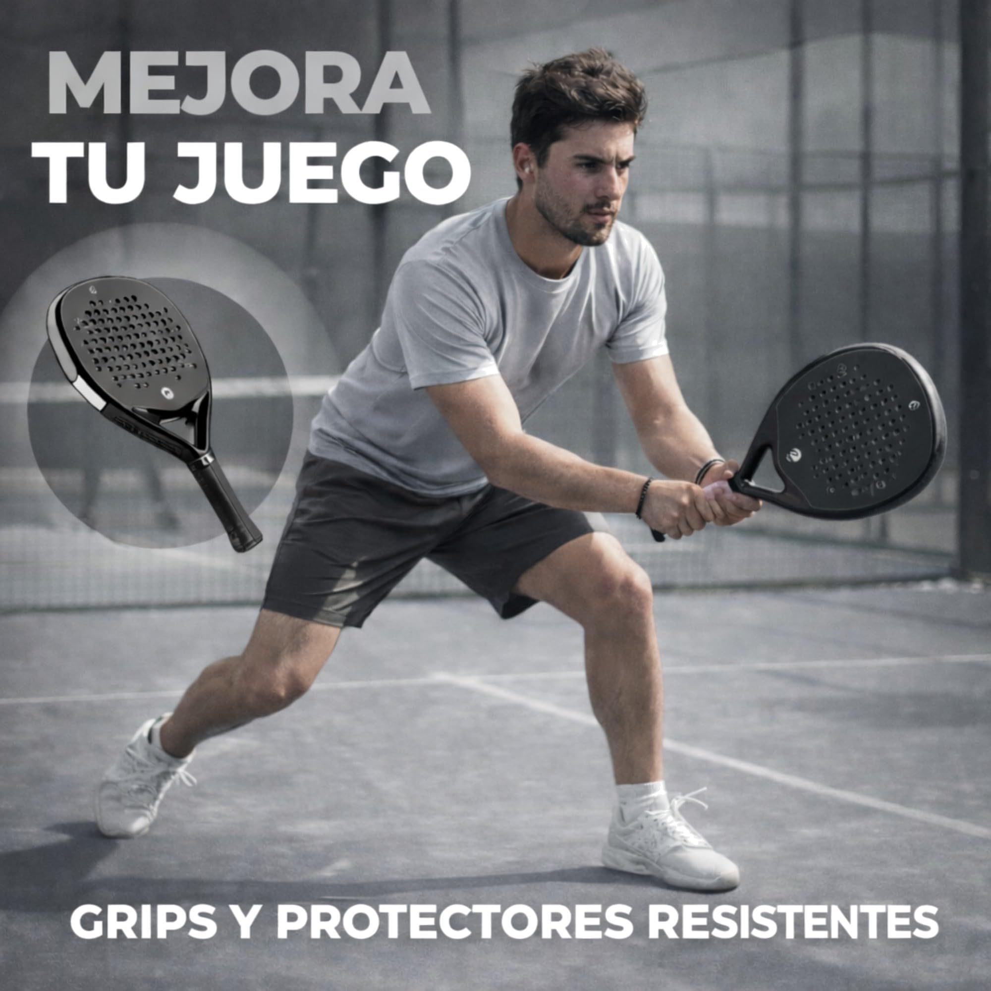 Genérico Overgrips Padel - Cinta Mango Padel - Grips - Protectores Pala Padel - Pack: Grips Padel + Protectores Padel - Empuñadora De Pala Padel - Grip Padel Head