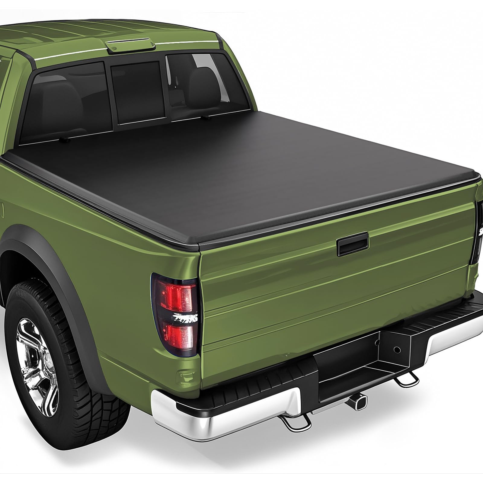 TNMT Soft Roll Up Truck Bed Tonneau Cover Compatible with 2005-2011 Dodge Dakota 5.4 ft 64.9" Vinyl Short Bed Cover Fleetside(Without Ram Box)