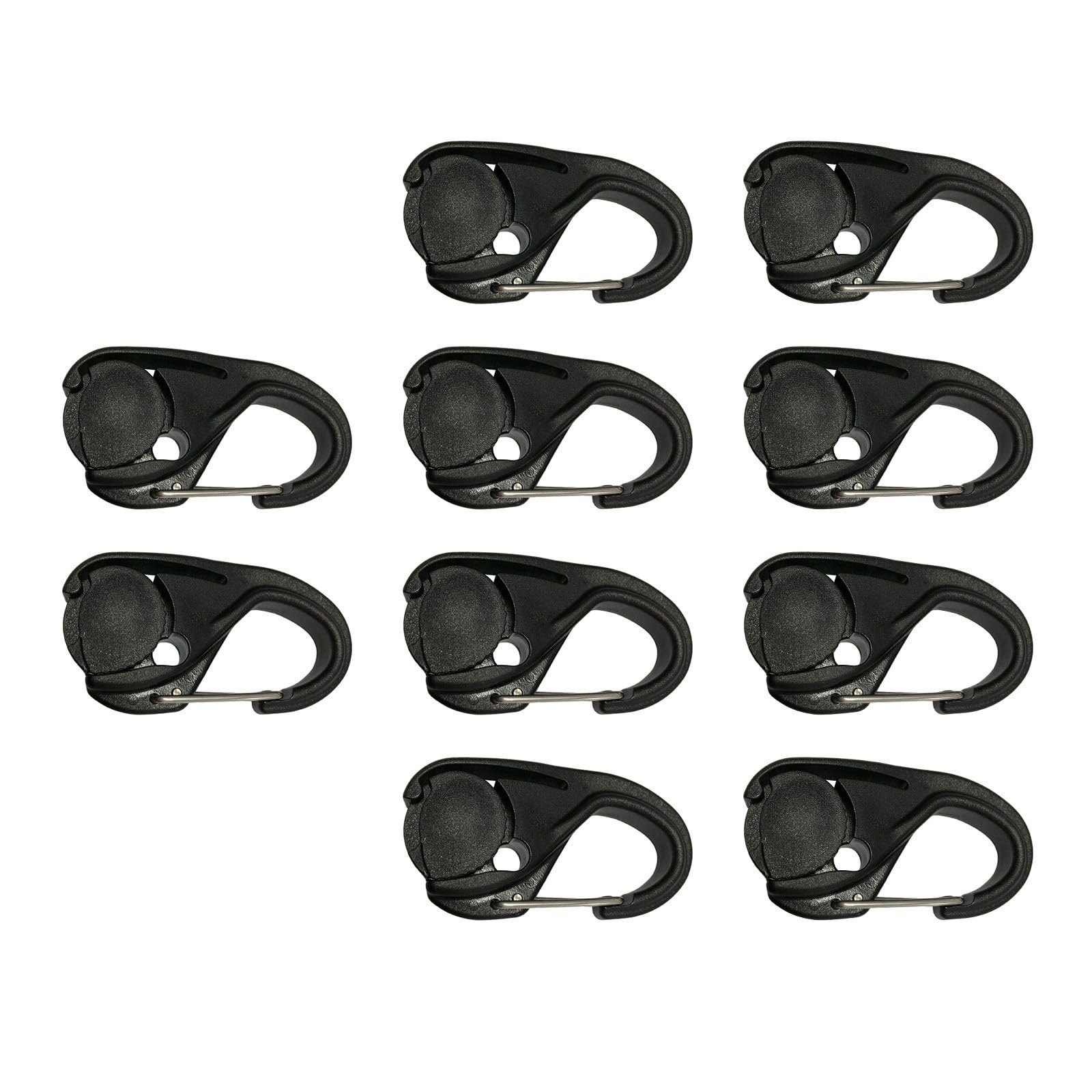 10Pcs Rope Tightener Adjustable Camping Tent Rope Clip Elastic Hanging Ropes Hook for Outdoor Hiking Backpacks Enduring Outdoor Camping Elastic Hanging Hook