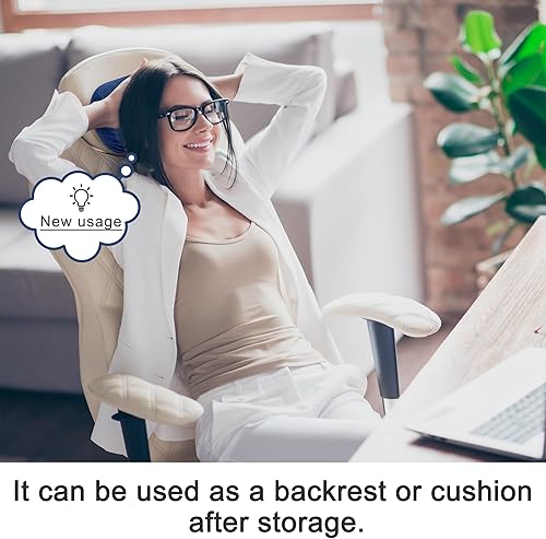 Miniatura 5 de urnexttour Manta de viaje para avión, manta ligera y compacta de vellón para otoño, para sofá, viaje, avión, automóvil, 50 x 60 pulgadas, color azul