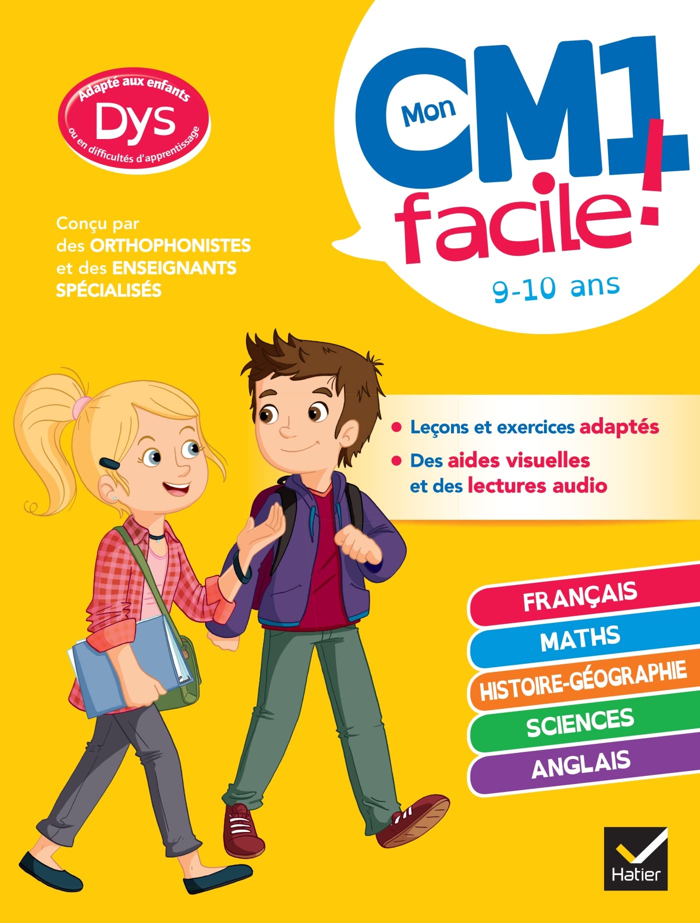 Mon CM1 facile ! adapté aux enfants DYS ou en diff: toutes les matières