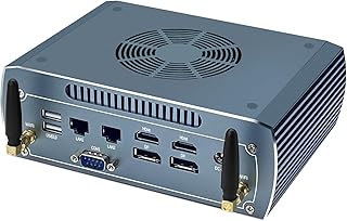 ミニPC AMD Ryzen 7 8845HS ゲーミングPC、2 x PCIe4.0 x4 Mini PC、2ポート i226-V 2.5GbE LAN ミニパソコン、Radeon 780M 小型PC、DDR5-5600 8GB RAM 128GB NVMe SSD、WiFi6/BT5.2、8K 四画面対応、COM RS232/RS485