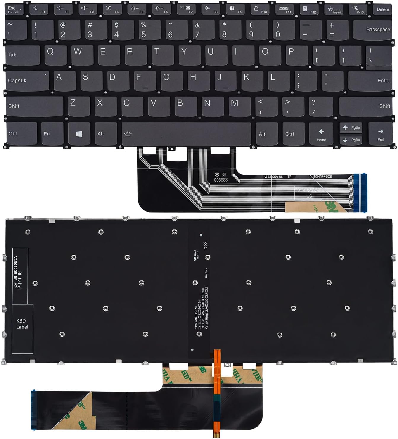 Replacement Backlit Keyboard for Lenovo ideaPad Flex 5-14ARE05 5-14IIL05 5-14ITL05 5-14ALC05, Yoga 7-14ITL5 7-14ARE05 7-14IIL05 Series Laptop US Layout - Image 5