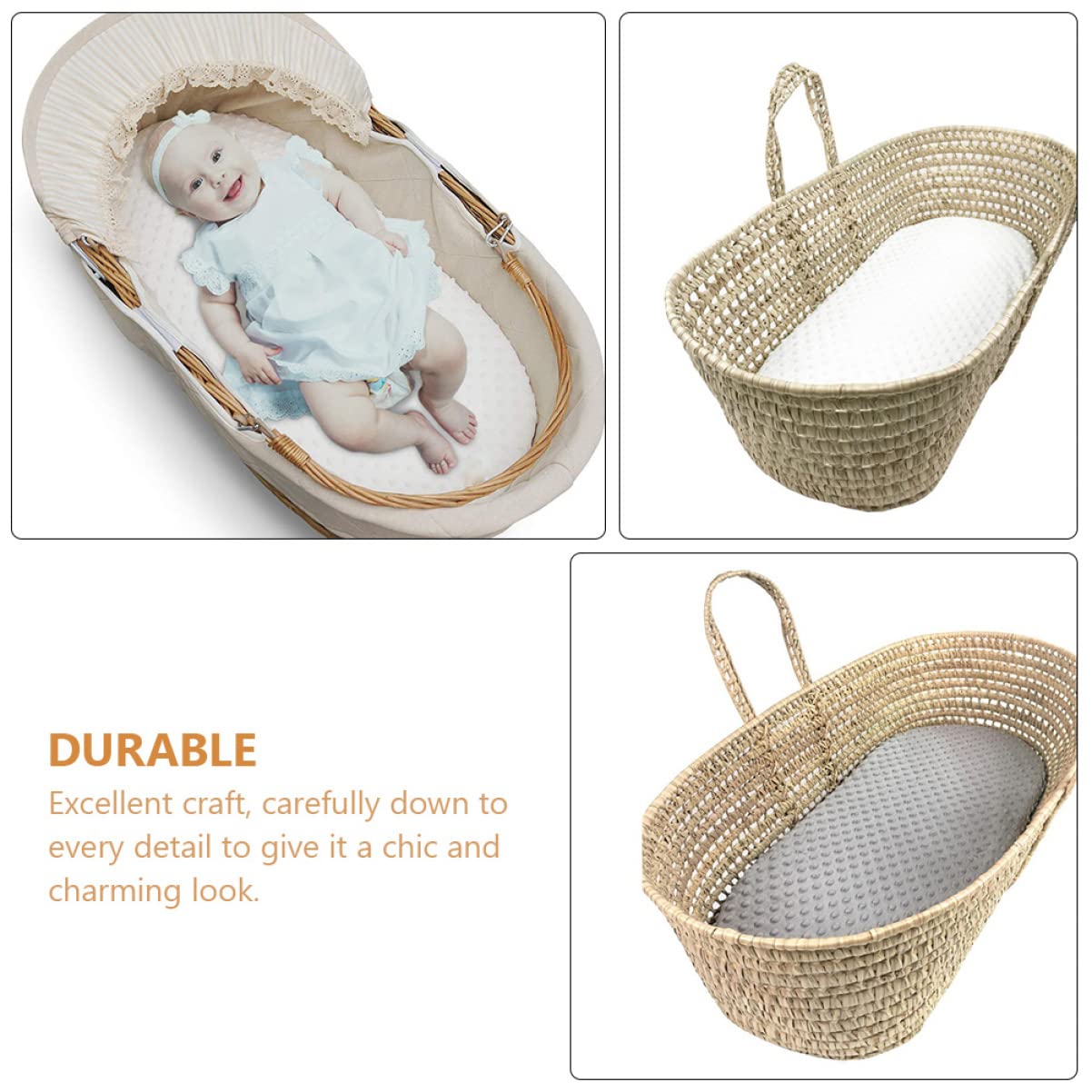 ERINGOGO Infant Changing Pad Protector 2pcs Changing Pad Cover Polyester Washable Decorative Toddler Sheet