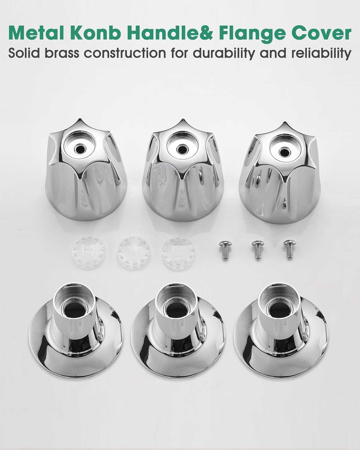 9-Setting Rain Shower Faucet& Bathtub 3 Handle Knob Tub & Shower Rough-In Valve, Included Rough-in Valve, Chrome