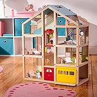 Vista 8 de 23 Pieces Dollhouse Mini Furniture Decoration Set DIY Accessories Including Dining Room Sitting Living Bedroom Toys for Baby Children Girls