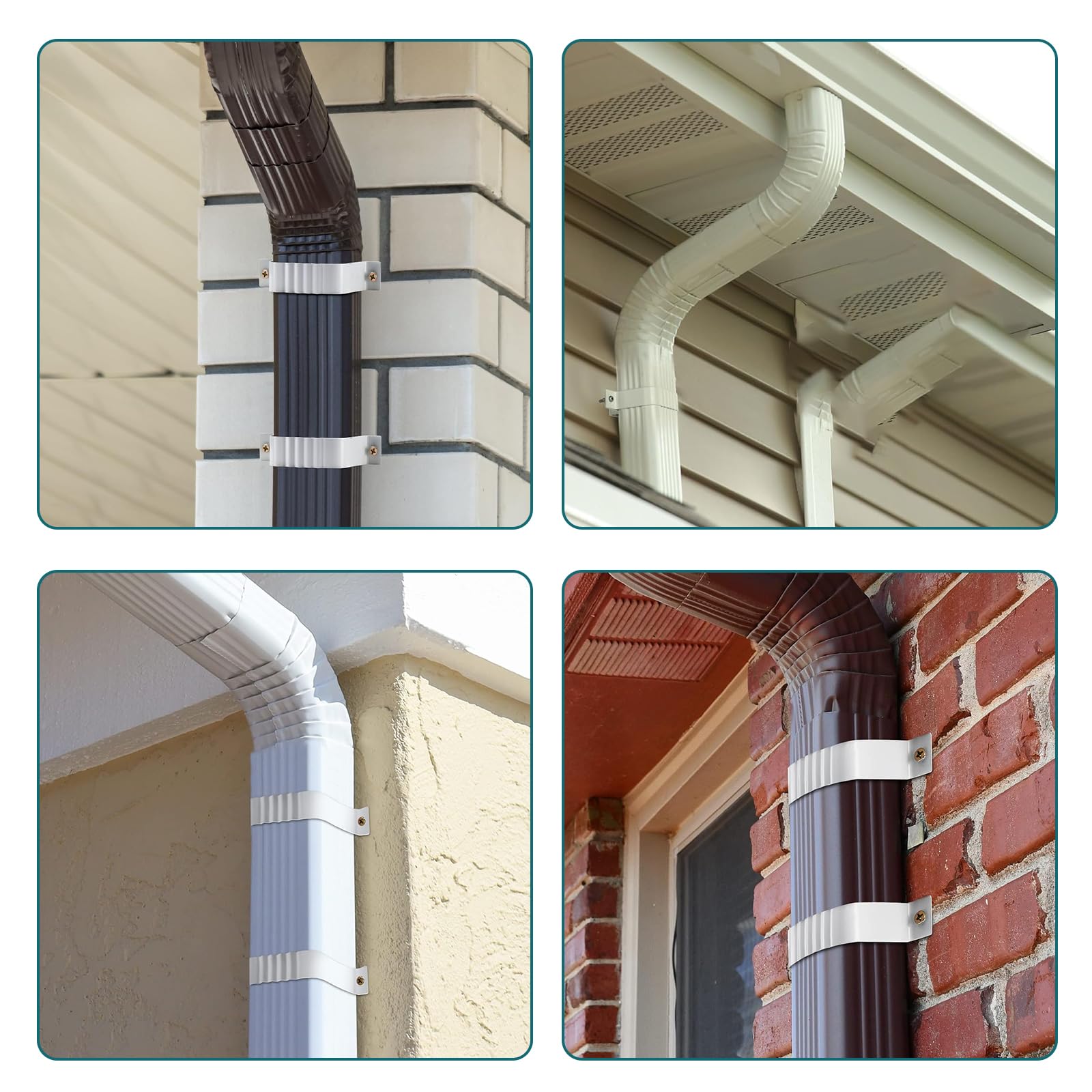 Gutter Downspout Straps Straps For 5″ Downspout, Galvalume