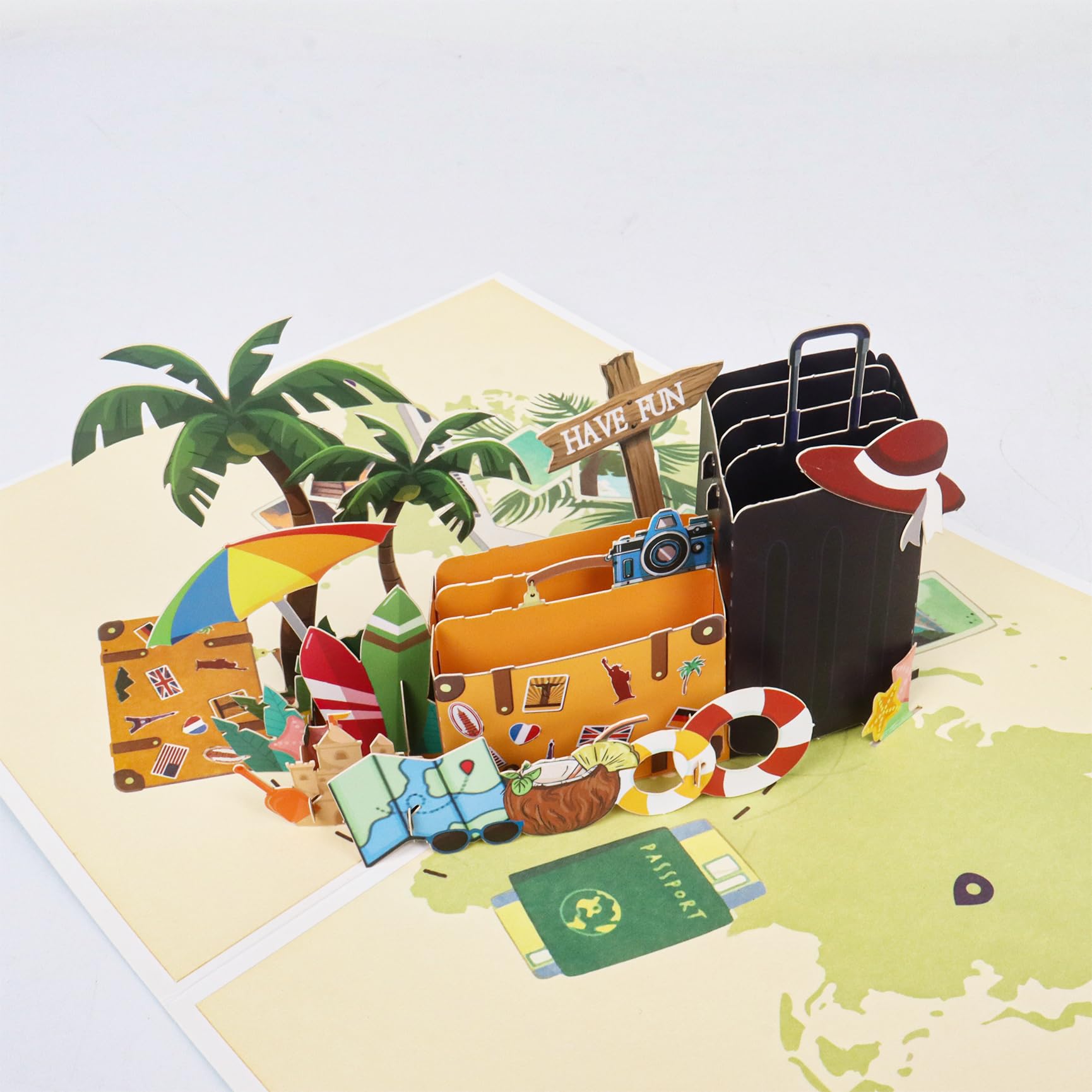 3D Pop Up Urlaubskarte - Strandmotiv Für Reisegrüße & Geldgeschenke
