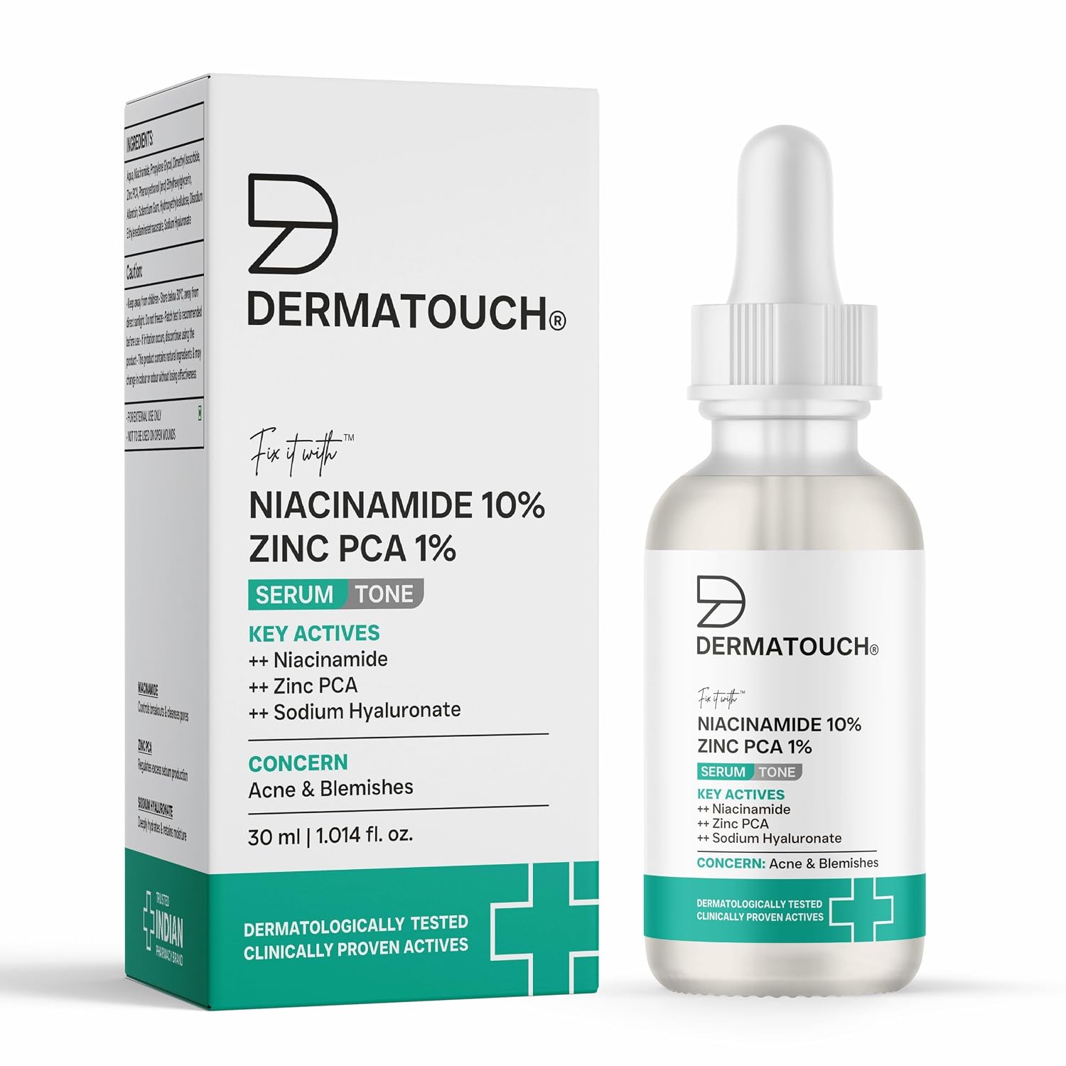 DERMATOUCH Niacinamide 10% + Zinc PCA 1% Serum For Men and Women | Face Serum For Acne, Blemishes & Oil Control | Suitable...