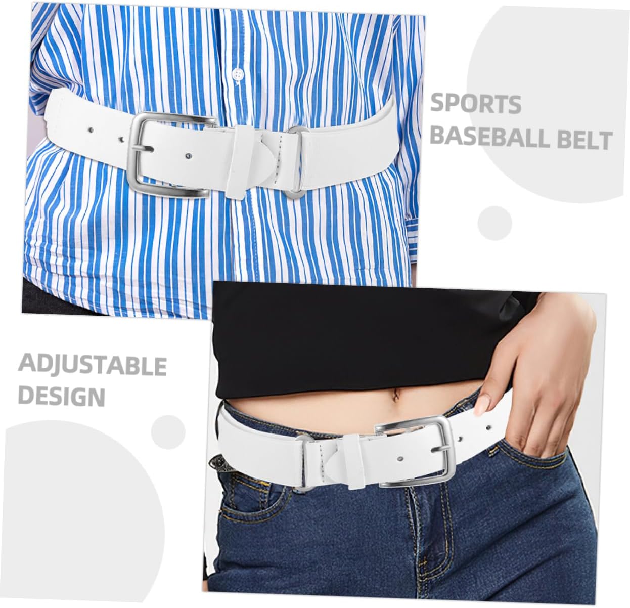 Outanaya 2pcs Baseball Belts for Youth Boys Girls Softballs Belt Men Women Sports