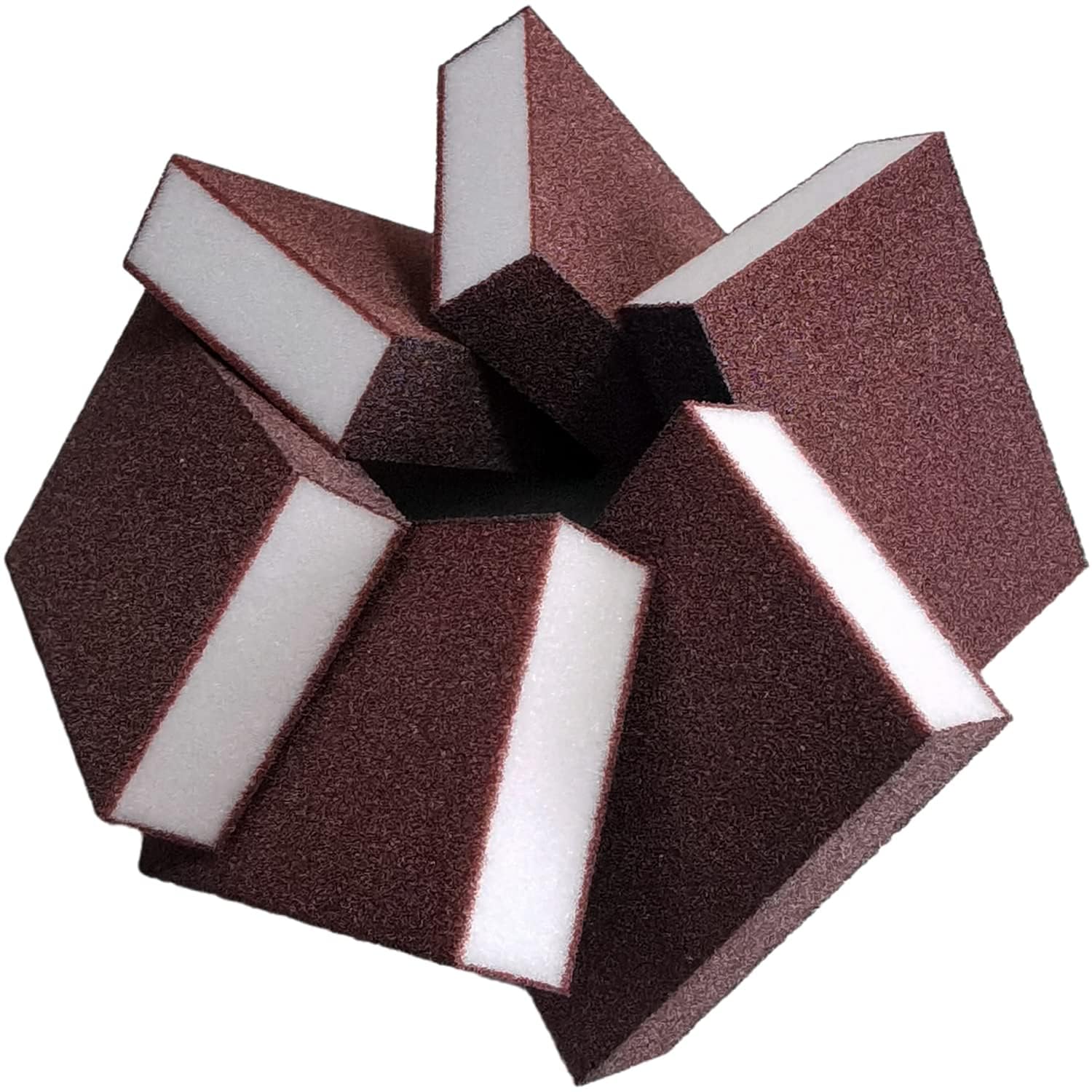 SINGARO 4 PCS Sponge Emery Cloth Sandpaper Blocks Buffing Diamond Polishing Pads Hand Sanding Tool Cleaning Sponge Brush Household Cleaning Tools