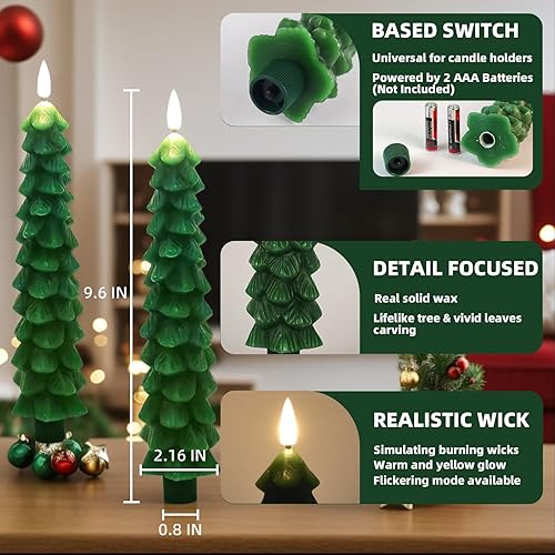 Miniatura 73 de NICEME Velas parpadeantes sin llama con temporizador de control remoto, velas LED de acrílico irrompibles a pilas con llama parpadeante mecha 3D