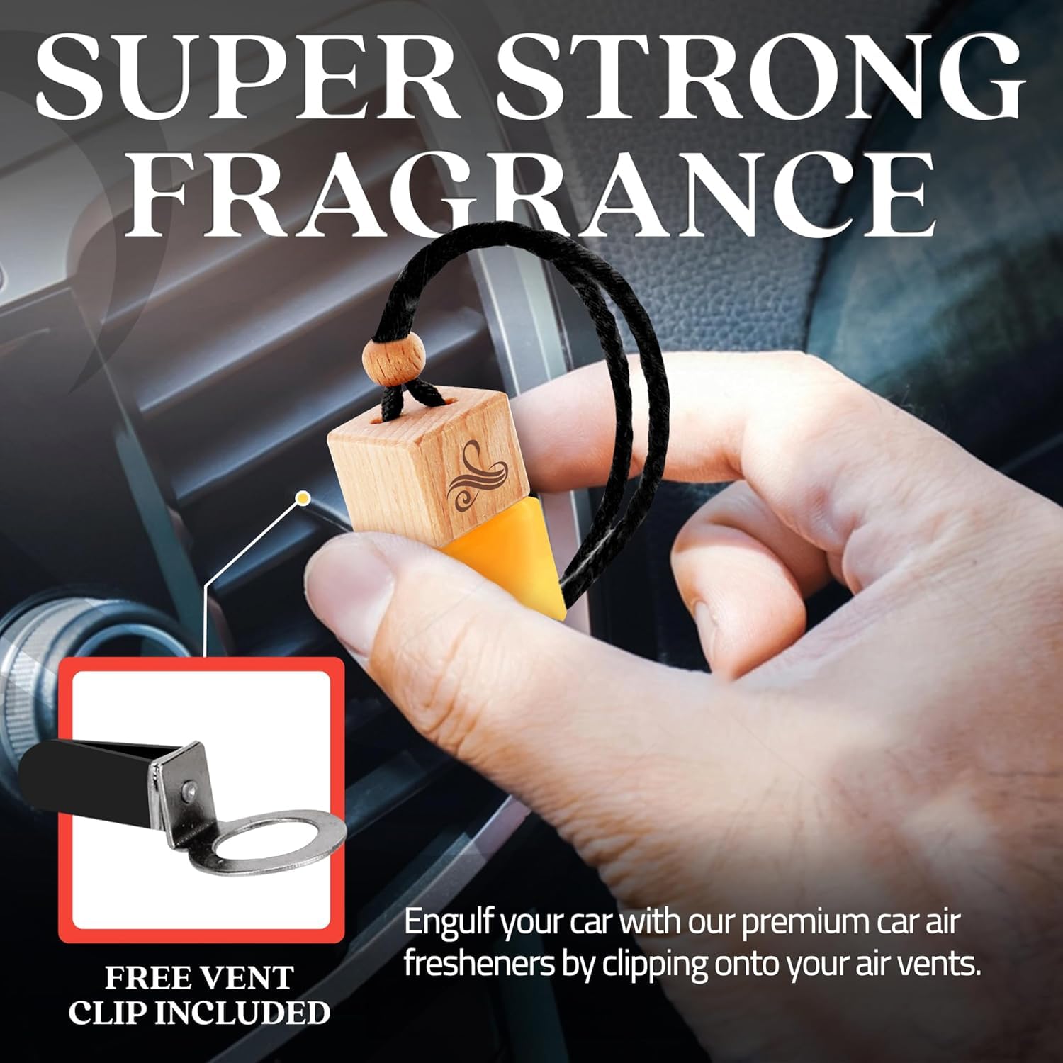Un millón de ambientadores de coche para hombres, ambientador automotriz de perfume fuerte, tecnología de eliminación de olores con clip de ventilación, ambientador de coche de larga duración Perfa