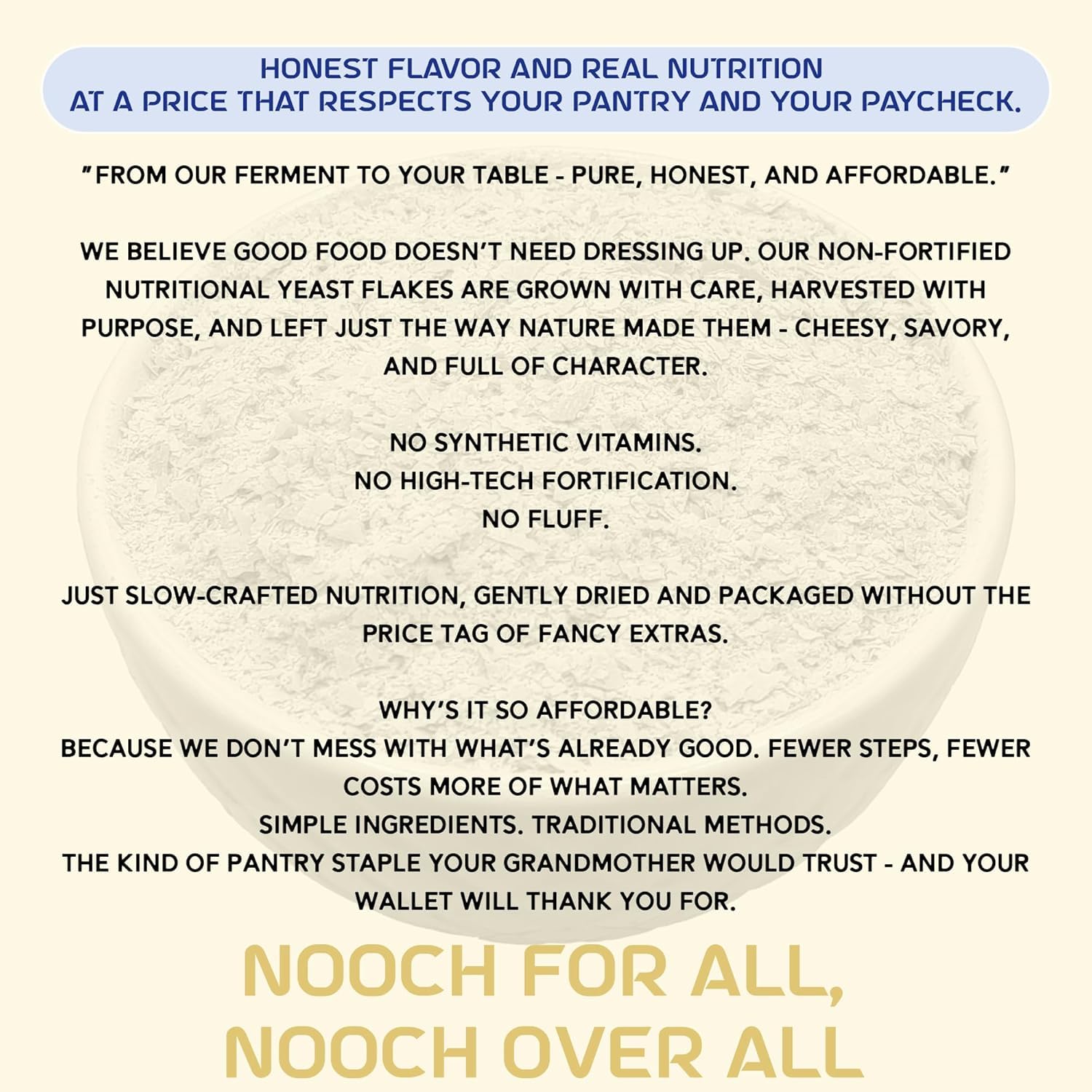 Alla's Posh Flavors Unfortified Nutritional Yeast Flakes Gluten-Free, Cheesy and Savory Non-Fortified Nooch | Rich in B Vitamins Minerals and Protein | Plant-based Superfood | Exclusive Flavors (Original-500gm) 3