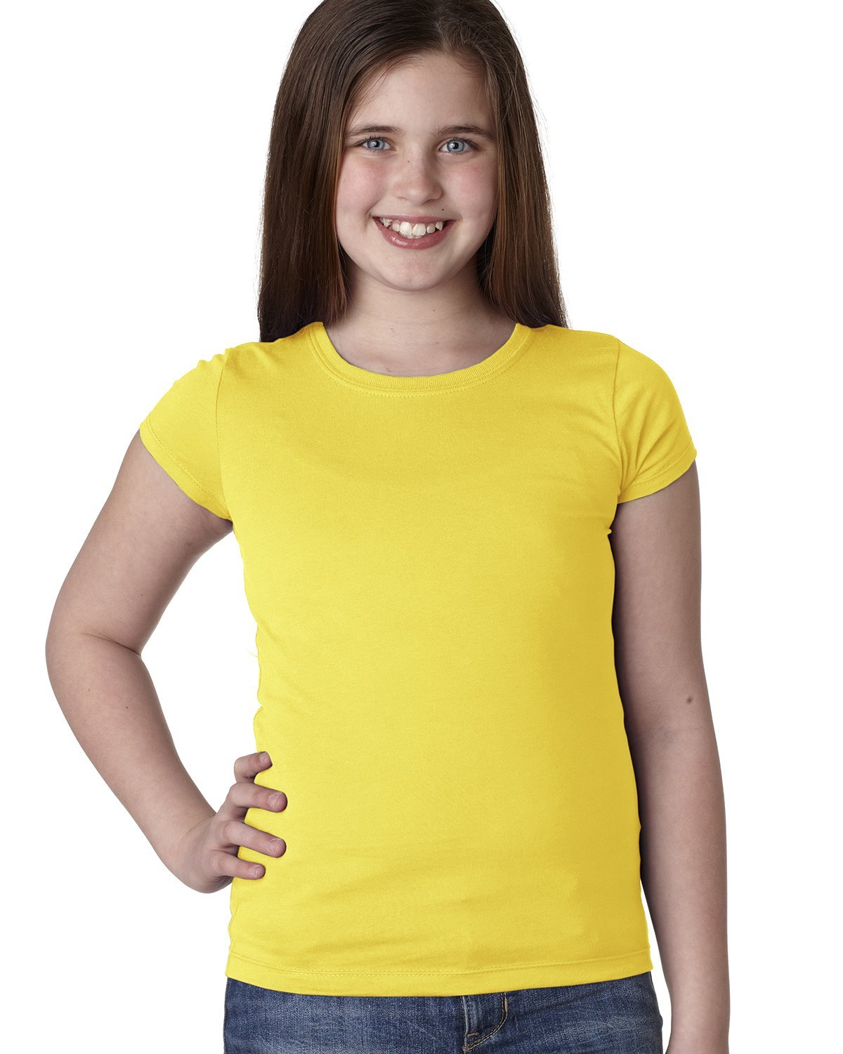Next Level Youth Girls’ Princess T-Shirt S VIBRANT YELLOW