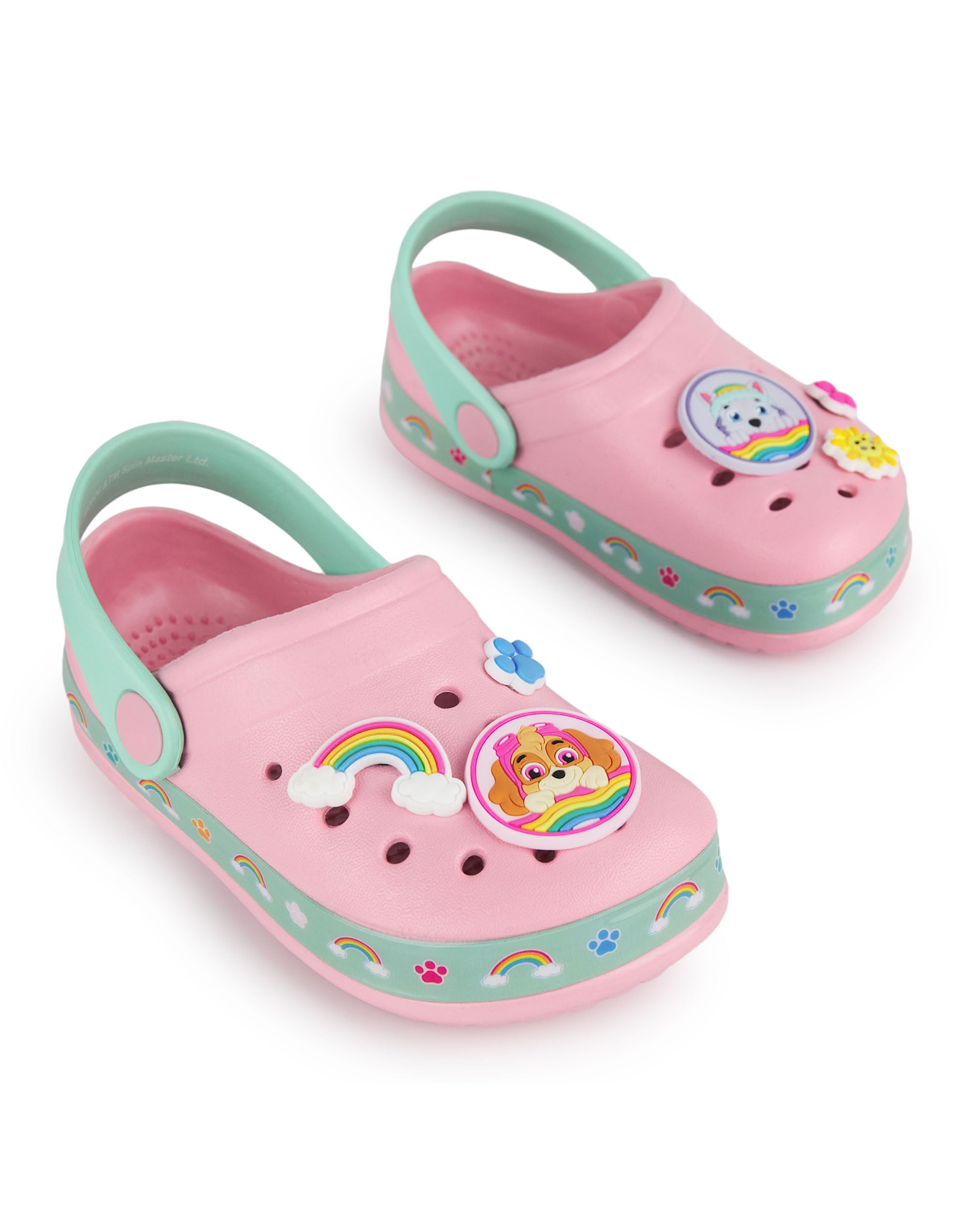 Paw Patrol Zuecos Girls | Calzado Infantil sin Cordones con adorables Colgantes de Cachorros en Rosa | Sandalias Skye Everest para Interior y Exterior con Correa Ajustable