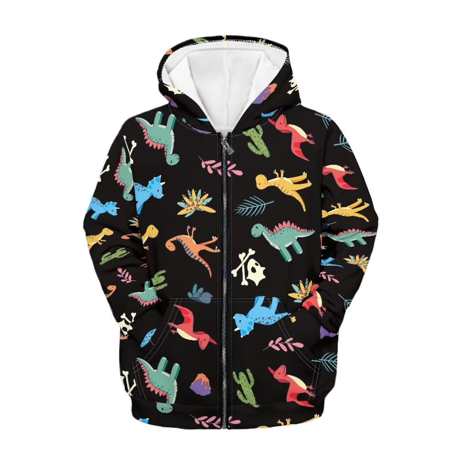 Zipper Hoodie for Kids Full Zip Up Sweatshirt Active Coat Hooded Pullover with Pockets Size 6-16 Boys Girls