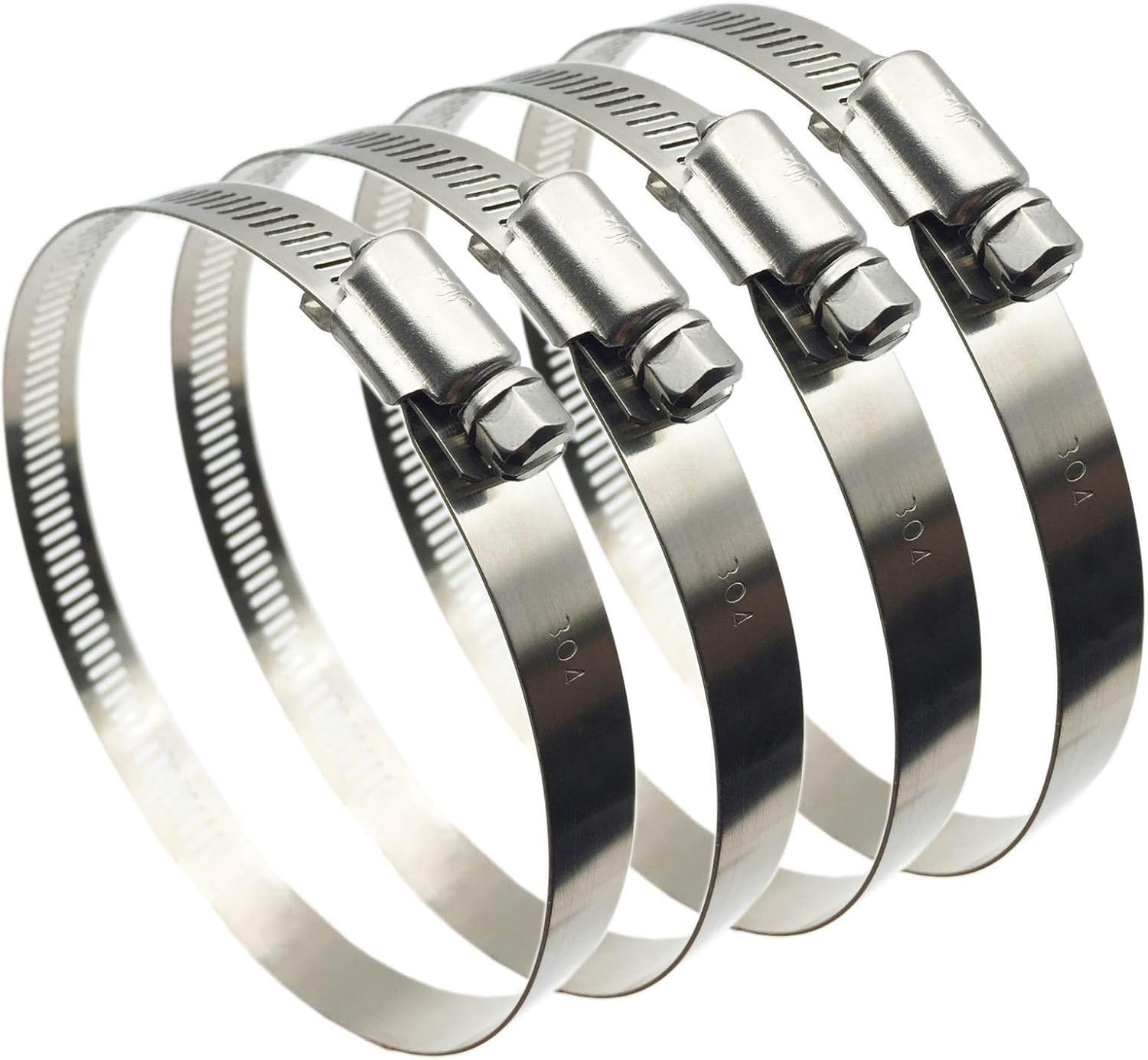 434 diameter adjustable 304 stainless steel duct clamps hose clamp pipe clamp air ducting clamp worm drive hose clamps 4pcs 91mm-114mm