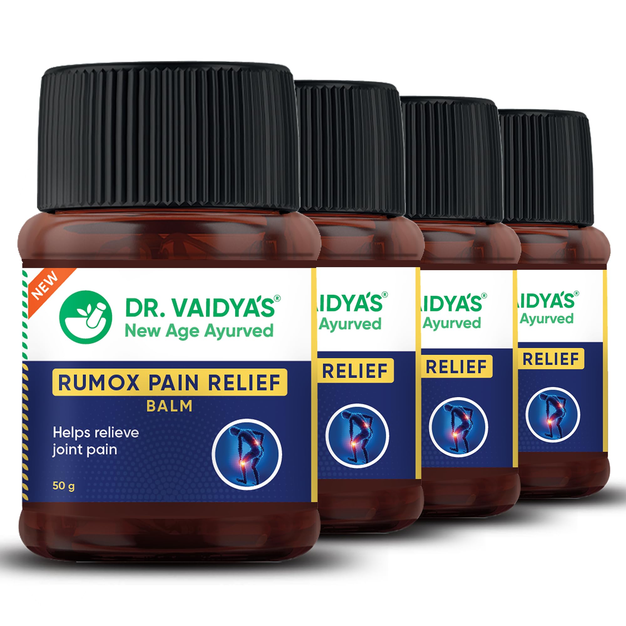 Dr. Vaidyas Rumox Pain Relief Balm | For Head Ache, Body Pain, Joint & Muscle Pain Relief | (50g Each) Pack of 4 (B01JA515NQ) Amazon Price History, Amazon Price Tracker