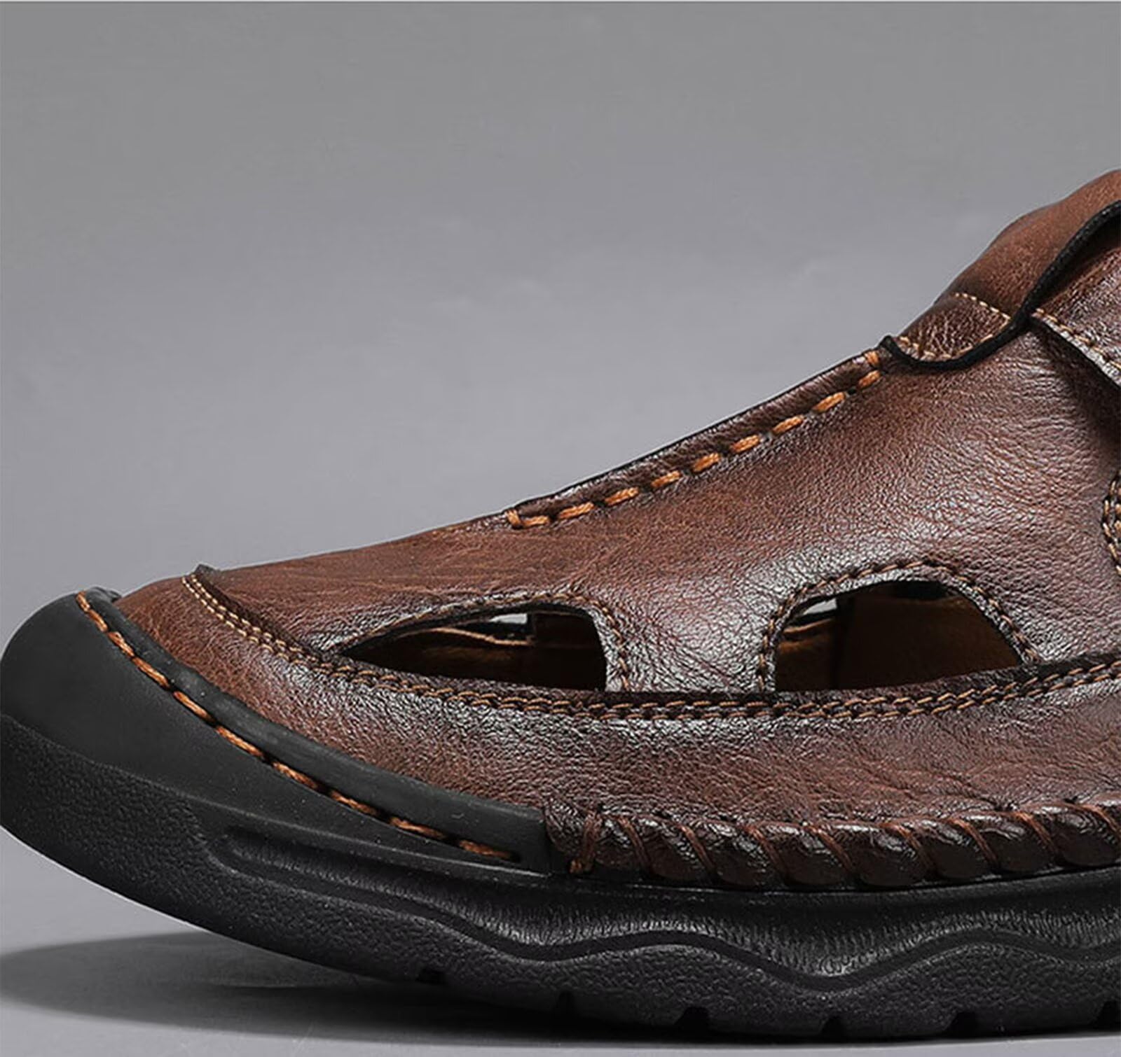 Rivccku Sandalias Hombre Verano Trekking Deportivas Playa Antideslizantes Zapatos con Punta Cerrada de Senderismo