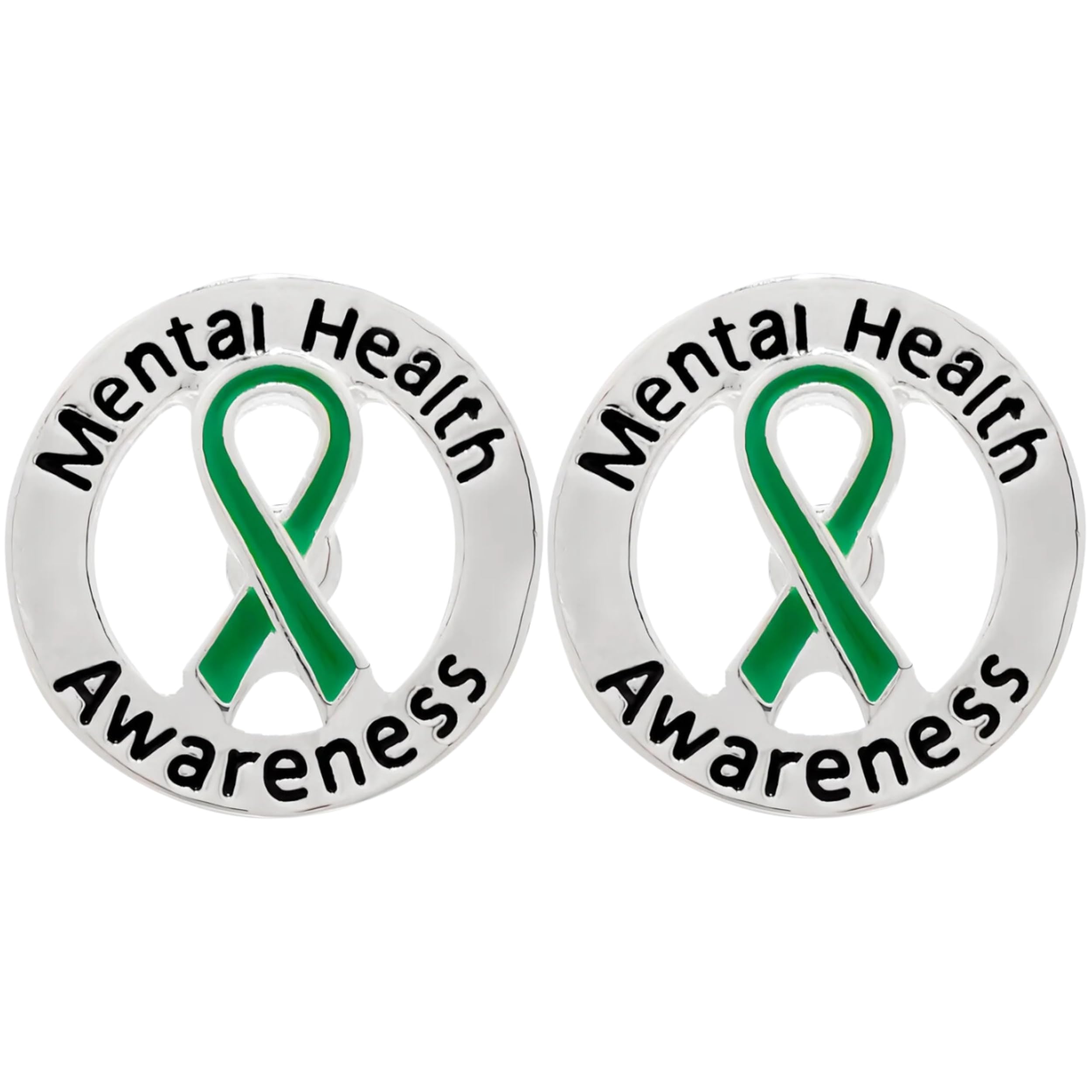 Green Ribbon Awareness Pins - Wholesale Pack Pins for Cerebral Palsy, Glaucoma, Mental Health, Bipolar Disorder, Organ Donation, Liver Cancer- Perfect for Gift-Giving and Fundraising
