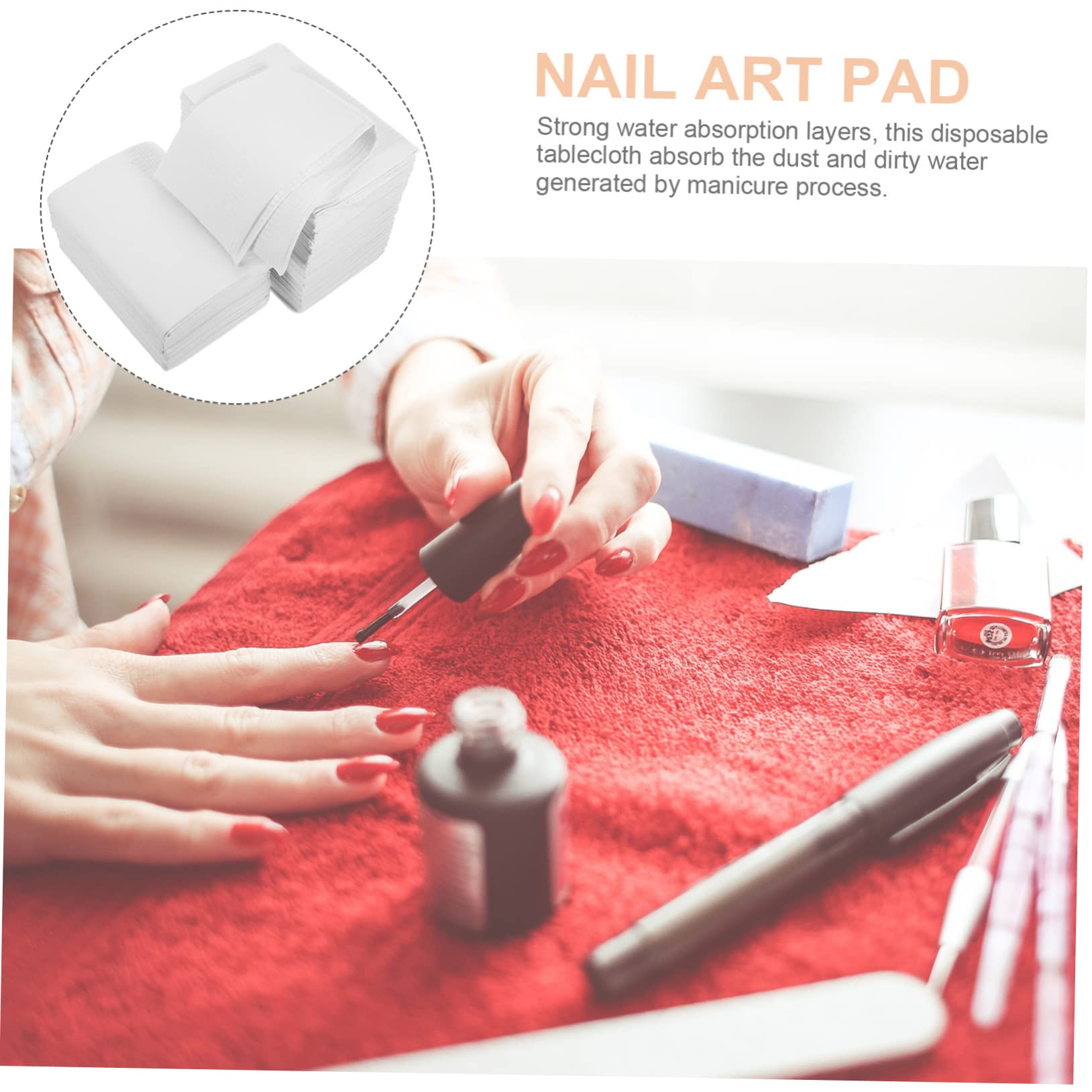 Mikinona Tovaglietta per Manicure Art Usa e Getta, Set da 125 Pezzi, Alta Assorbenza Liquidi, Protezione Tavolo per Saloni e Centri Estetici, Tovaglia Monouso per Unghie Professionale