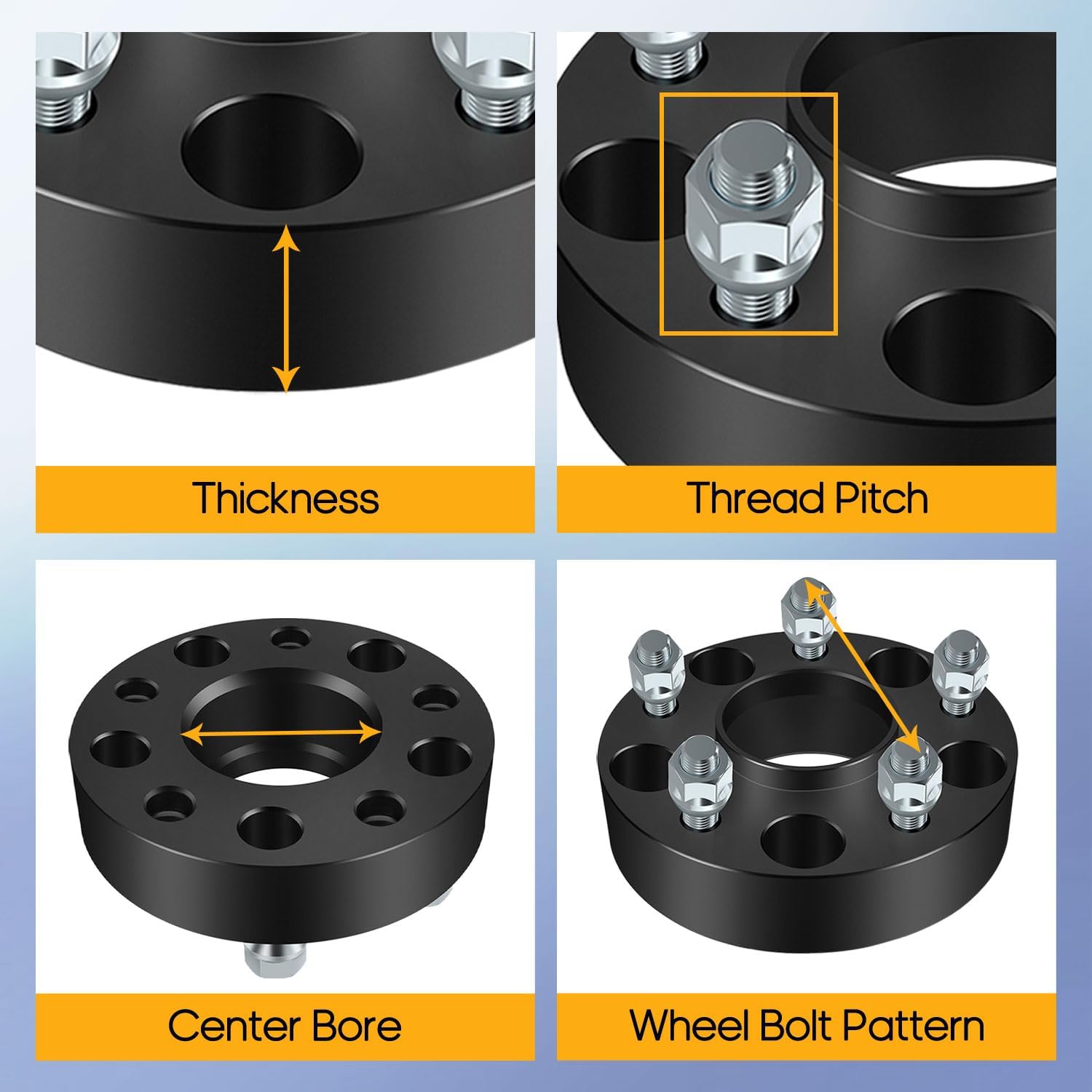 OCPTY 2PCS 5x5 to 5x5 Wheel Spacers 1.5" Wheel Adapters 1/2" Studs 71.5mm Center fit for 2006-2010 for Jeep for Commander / 1999-2010 for Jeep for Grand Cherokee / 2007-2017 for Jeep for Wrangler