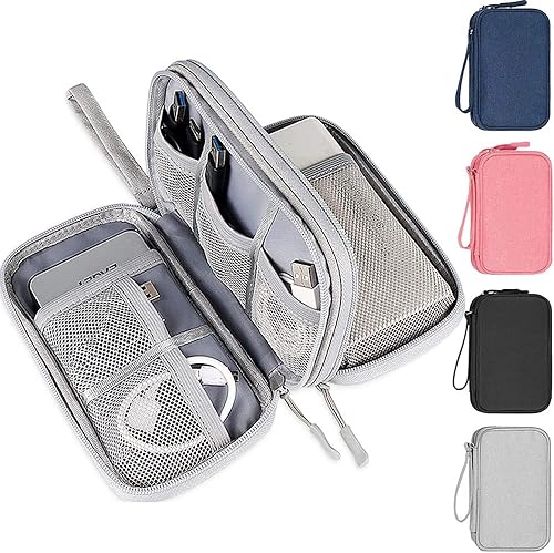 Miniatura 1 de Bolsa organizadora de accesorios electrónicos, organizador electrónico, bolsa de almacenamiento universal de viaje, portátil, para cables, cargador,