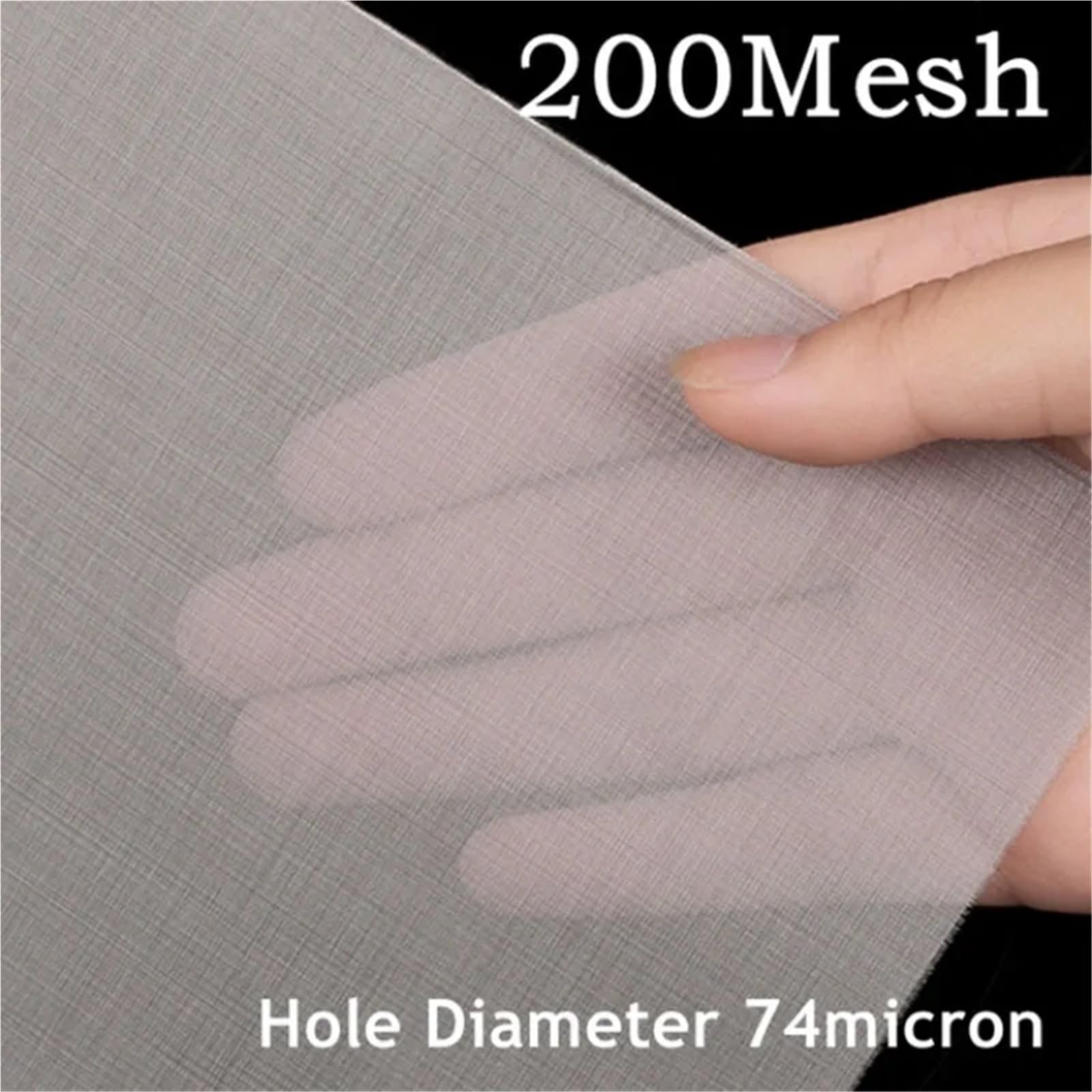 Tamiz para harina, Tamiz de harina 1 pieza 411-500 malla 304 filtro acero inoxidable metálica frontal reparación fijación filtración tejida(200mesh 15x15cm 3pcs)