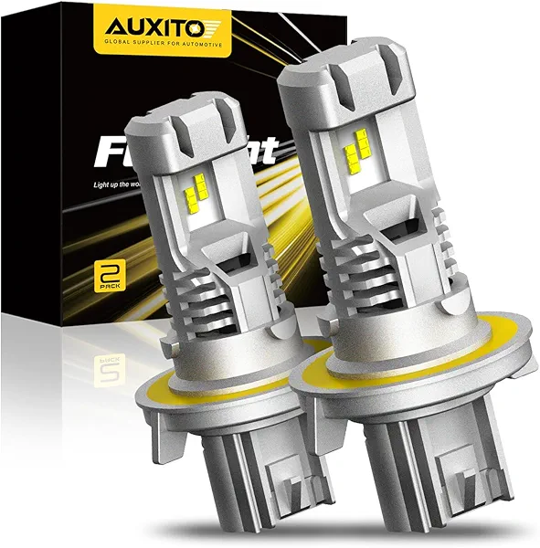 AUXITO H13/9008 light Bulbs, 600% Brightness, 6500K Cool White, Plug and Play Fog Light Halogen Replacement, Pack of 2
