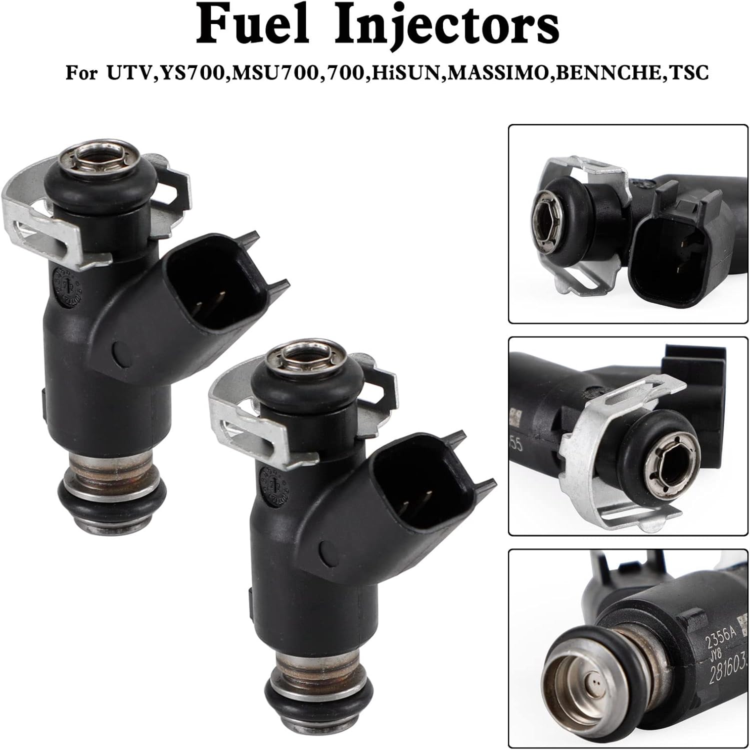 2PCS Fuel Injectors Fit For UTV,YS700,MSU700,700,HiSUN,MASSIMO,BENNCHE,TSC,Fuel Injector Replaces 16400-007C-0000,25160-F39-000, 358800001 25377439