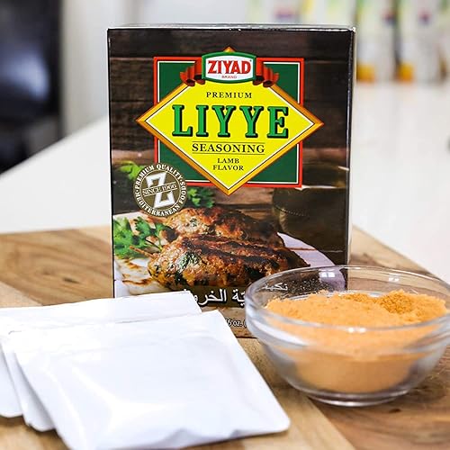Miniatura 3 de Ziyad Liyye premium, polvo sazonado de cordero, mejora la carne, pollo, arroz, pilafs, verduras asadas y sopas. 5 paquetes, 0.35 oz por paquete