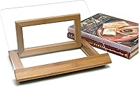 Vista 2 de Lipper International 8815 Soporte para libros de cocina de madera de bambú y acrílico, 12-1/2" x 9-1/4" x 6-3/4