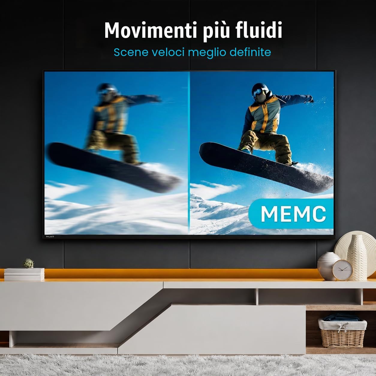 Nilait Luxe 50UD8004SWOS Smart TV QLED 4K UHD da 50 Pollici, WebOS, HDR, Dolby Audio, WiFi, Ultra Slim, Televisore Intelligente da 50"