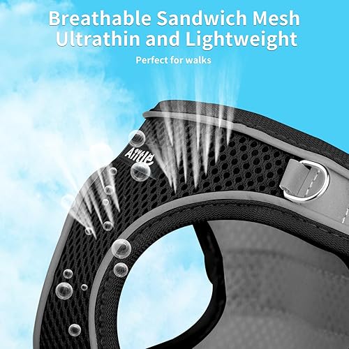 Miniatura 120 de AIITLE Arnés Escalonado para Perro y Juego de Correa - Chaleco Arnés a Prueba de Escape Sin Tirones con Malla Suave y Bandas Reflectantes, Arneses