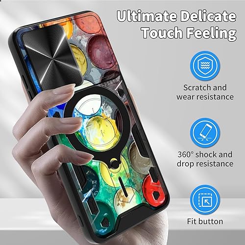 Vista 399 de Funda protectora híbrida para Samsung Galaxy A53 5G de 6.5 pulgadas y anillo giratorio de 360 grados, función atril, híbrida, de doble capa