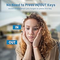 Vista 8 de Reloj de hora: relojes de hora de huellas dactilares para empleados, pequeñas empresas, cálculo automático de horas, reloj biométrico sin conexión