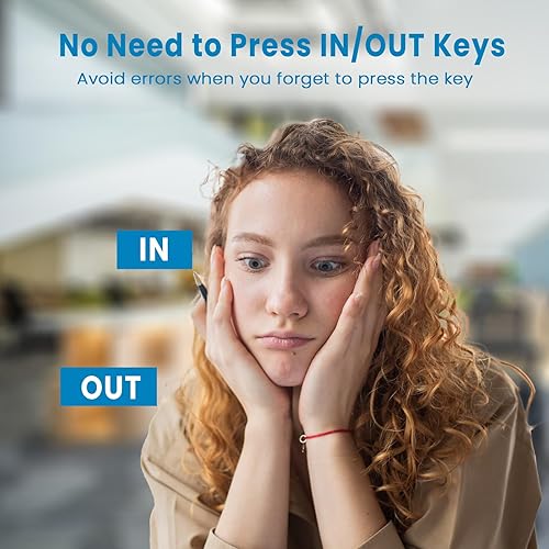 Miniatura 8 de Reloj de hora relojes de hora de huellas dactilares para empleados, pequeñas empresas, cálculo automático de horas, reloj biométrico sin conexión H1