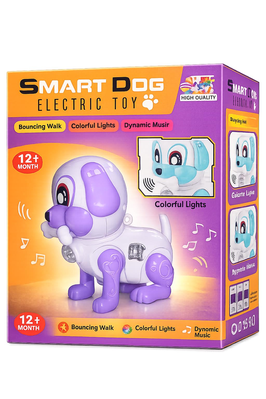 GPWAVE Smart Dog Electric Toy for Toddlers 12+ Months | Walking Interactive Puppy with Colorful LED Lights & Dynamic Music | Battery Operated/Toy Dog/Boys & Girls-picture-12