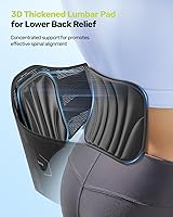 Vista 4 de Back Brace for Lower Back Pain Women Men, Ergonomic Support Brace with Lumbar Pad, Adjustable Straps and Soft Breathable Mesh Fabric, Lumbar Support