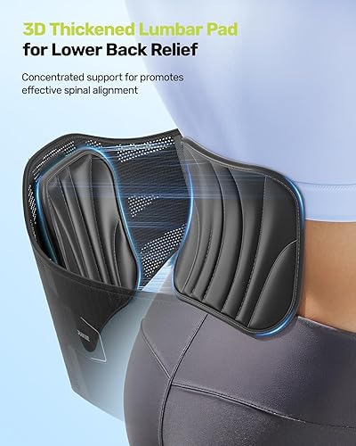 Miniatura 4 de Soporte lumbar con almohadilla extraíble, soporte ajustable para aliviar el dolor de espalda baja para hombres y mujeres, cinturón de soporte cómodo