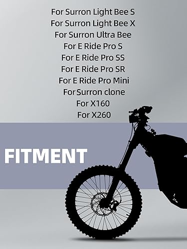 Vista 2 de JFG RACING Bolsa de marco de motocicleta para bicicleta EDirt, cubierta frontal de batería de almacenamiento para motocross eléctrica, Surron Light