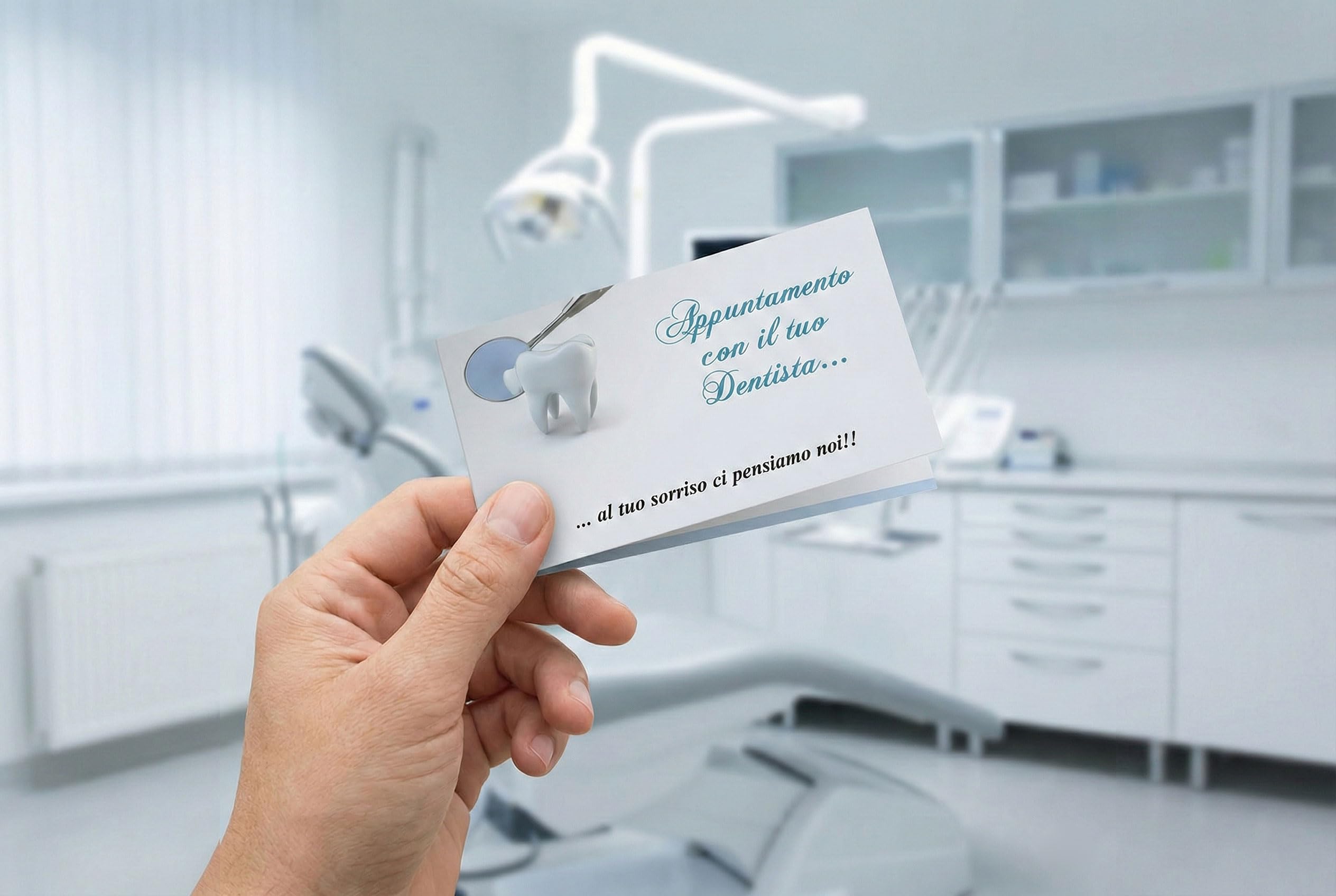 GHIBLI Biglietti Appuntamento per Dentista – Tessere Promemoria per Fissare Appuntamenti ai Pazienti Studio Odontoiatrico con 5 Righe Giorno Data Ora – Utili per Trattamenti e Igiene Dentale (250)