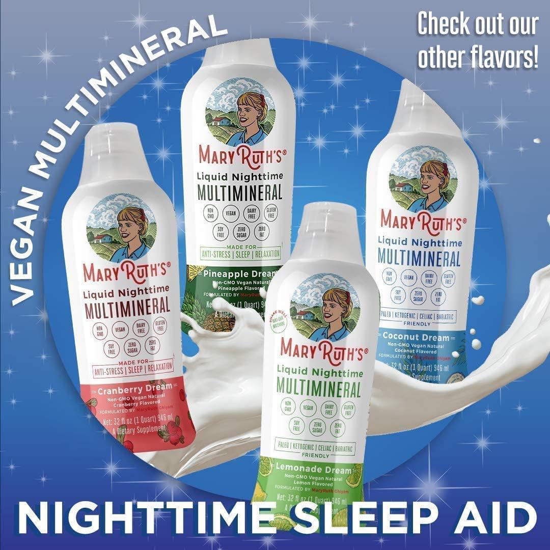Liquid Multivitamin & Liquid Multimineral Bundle by MaryRuth’s | Vegan Vitamin A, B, C, D3, E & Amino Acids | Vitamins for Immune Support, Digestion, Focus & Energy | Magnesium, Calcium & MSM Supplem