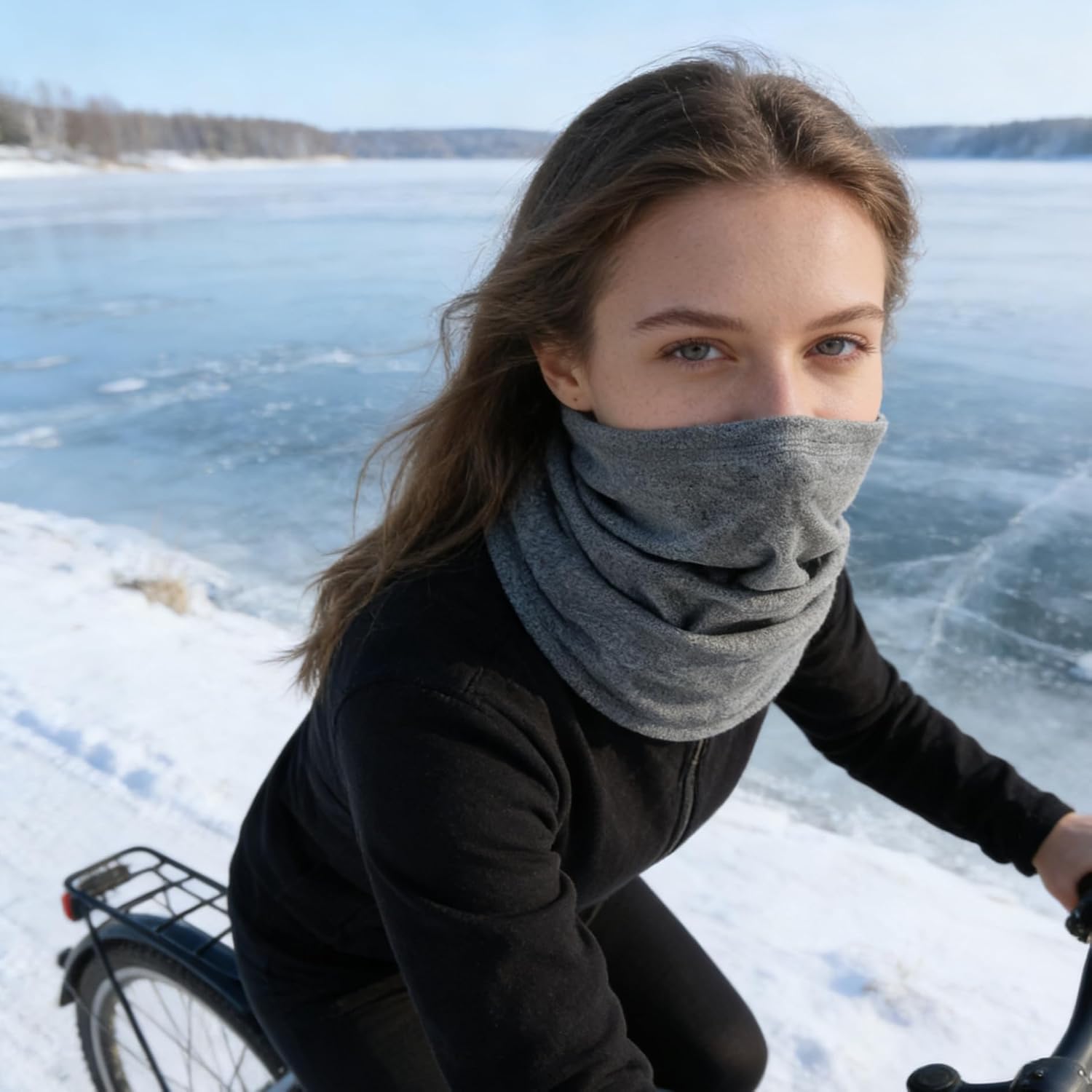 2 Pack Winter Neck Gaiter,Cold Weather Warmer Face Mask Scarf Cover for Men/Women Skiing Cycling Outdoor Sports