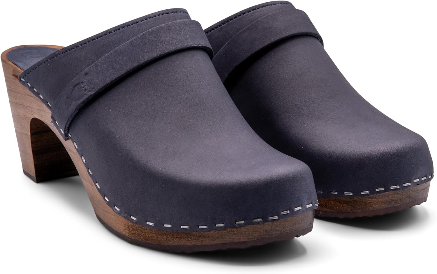 Sandgrens Handmade Swedish Wood Clogs for Women, High Rise Mule | Maya - Image 4